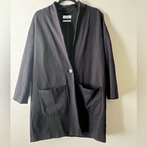 Old Navy Black Oversized Single-Button Blazer Jacket